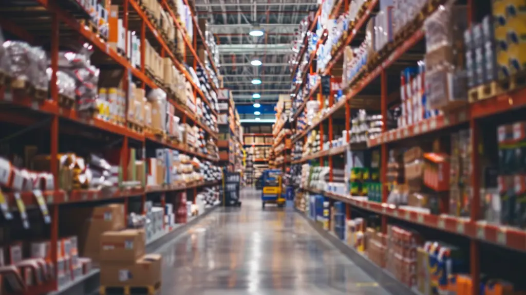 inside a costco store aisle